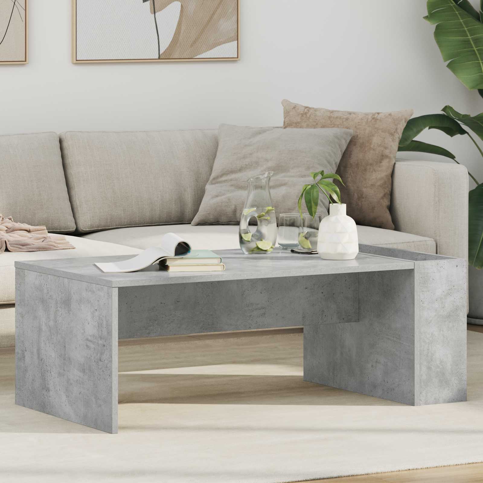 Tavolino da salotto Grigio cemento 95 x 50 x 34 cm | homemem39
