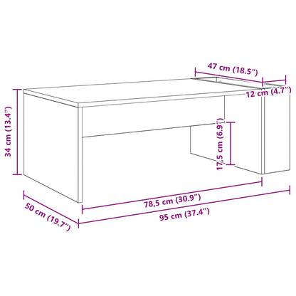 Tavolino da salotto Grigio Sonoma 95 x 50 x 34 cm | homemem39