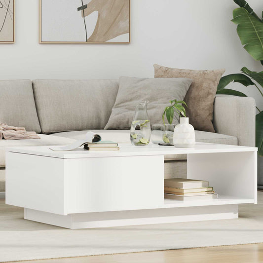 Tavolino da salotto Bianco 95 x 55 x 31 cm Legno multistrato | homemem39