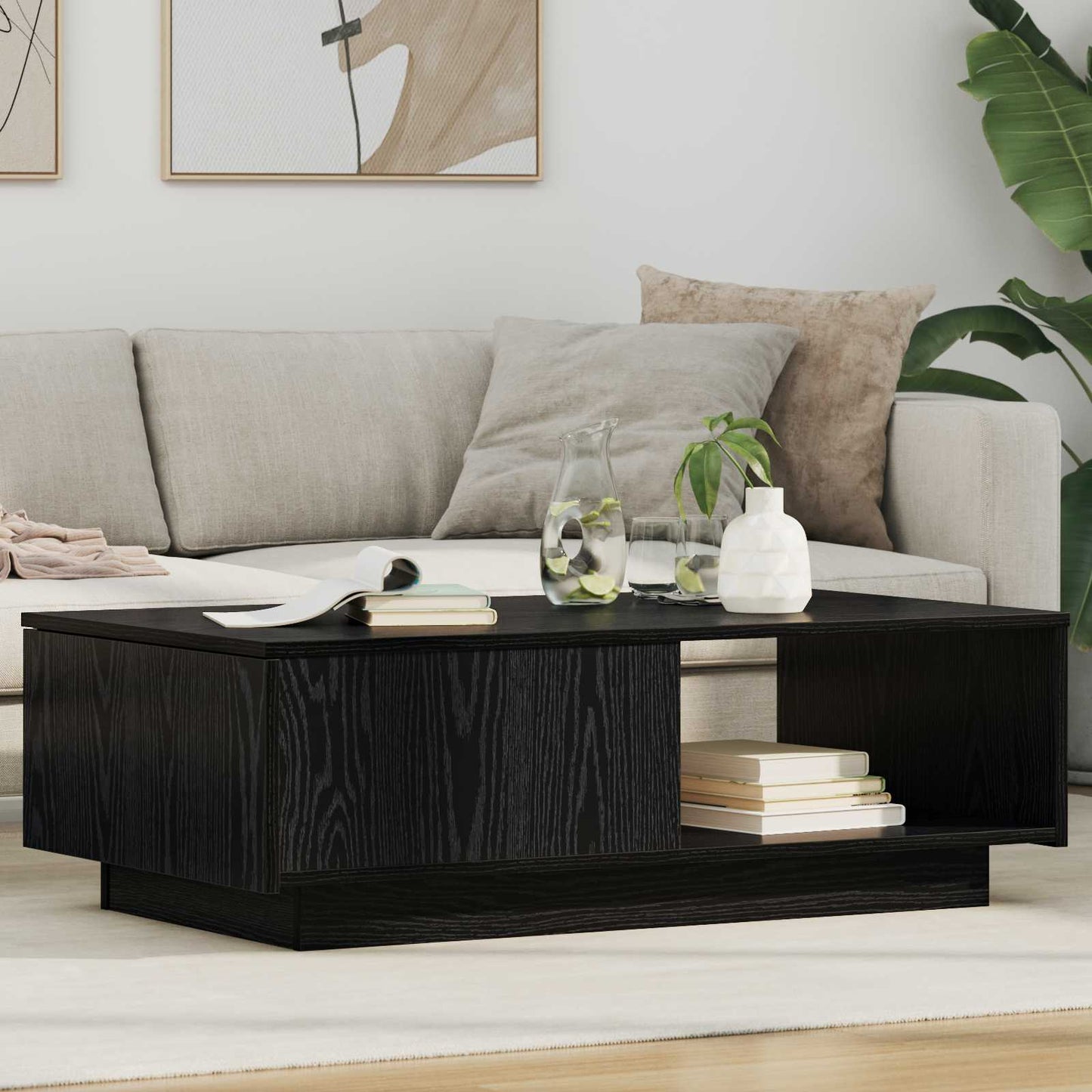 Tavolino da salotto Rovere Nero 95 x 55 x 31 cm