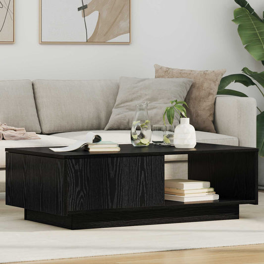 Tavolino da salotto con cassetto Rovere Nero 95 x 55 x 31 cm | homemem39