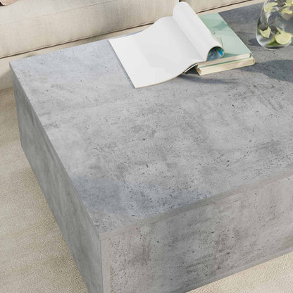 Tavolino da salotto con cassetto Grigio cemento 95 x 55 x 31 cm | homemem39