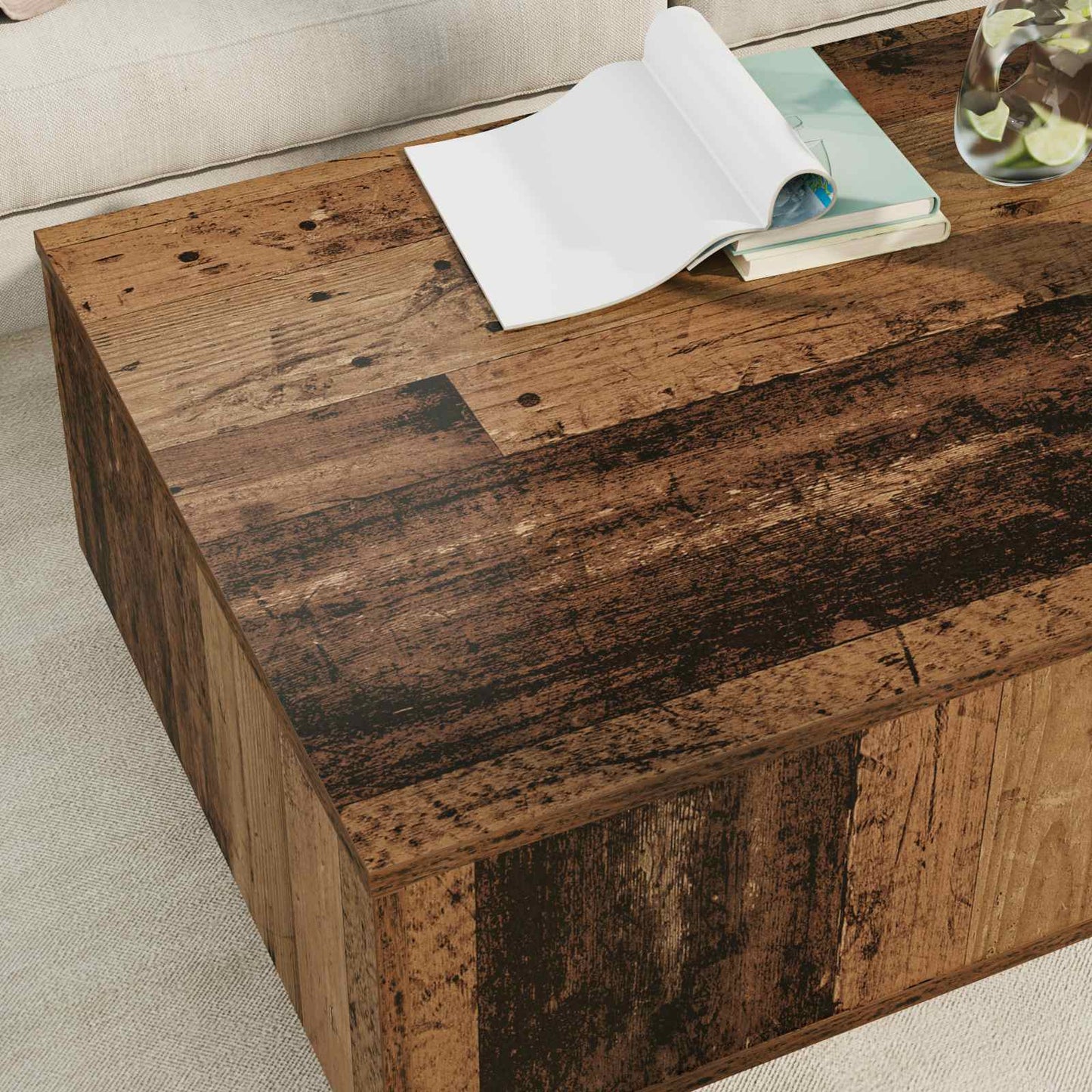 Tavolino da salotto Legno vecchio 95 x 55 x 31 cm
