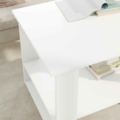 Tavolino da salotto Bianco 72 x 50 x 50 cm Legno multistrato | homemem39