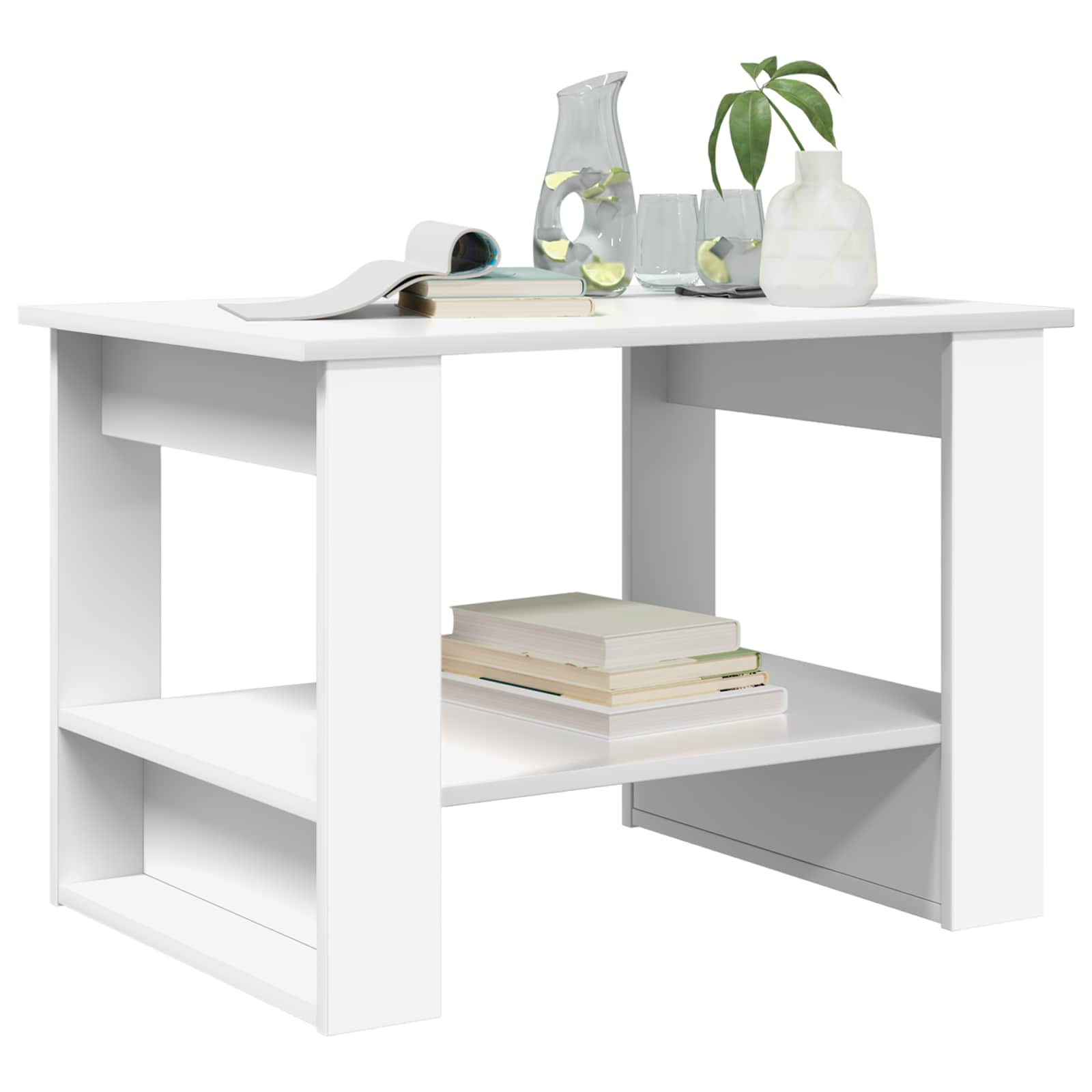 Tavolino da salotto Bianco 72 x 50 x 50 cm Legno multistrato | homemem39