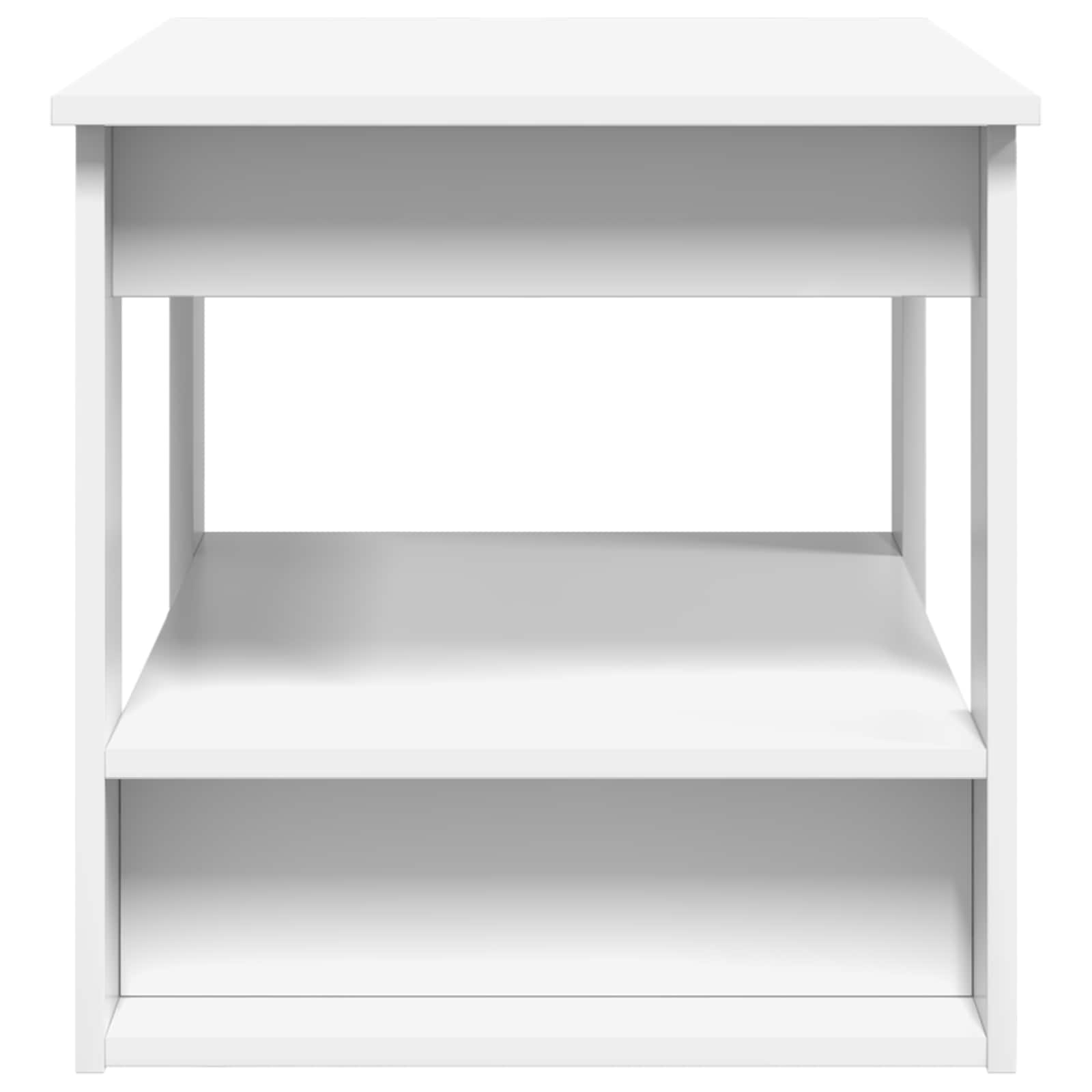 Tavolino da salotto Bianco 72 x 50 x 50 cm Legno multistrato | homemem39