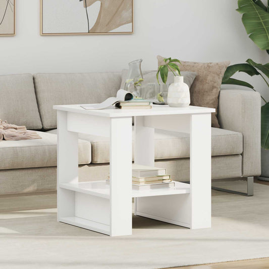 Tavolino da salotto Bianco 51 x 50 x 50 cm Legno multistrato | homemem39