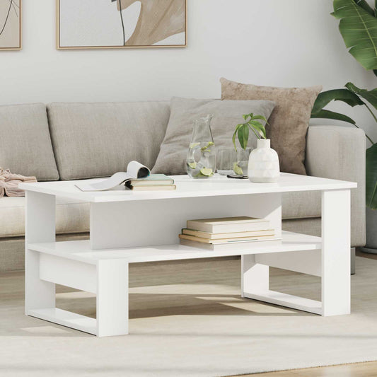 Tavolino da salotto Bianco 90 x 50 x 40 cm Legno multistrato | homemem39