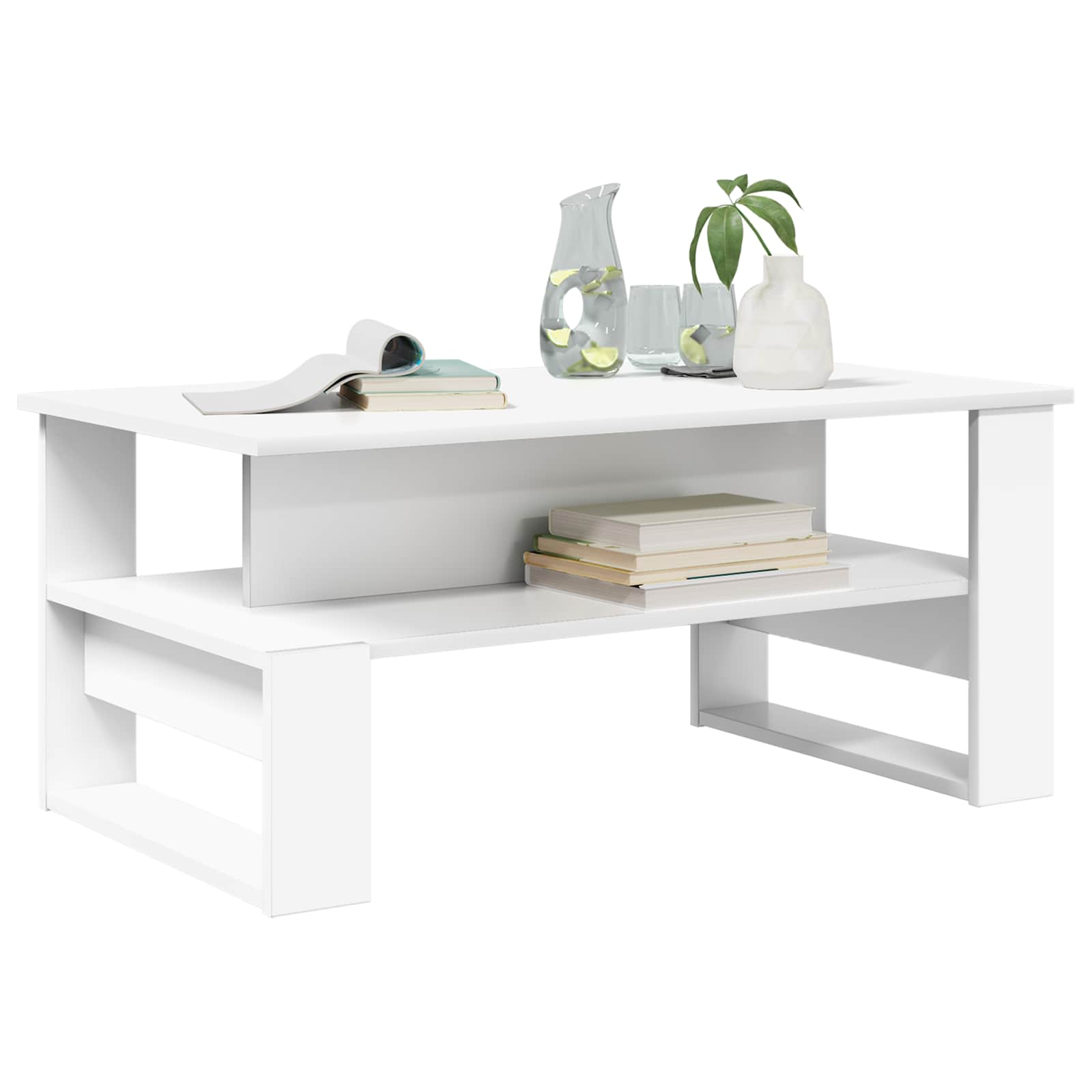 Tavolino da salotto Bianco 90 x 50 x 40 cm Legno multistrato | homemem39