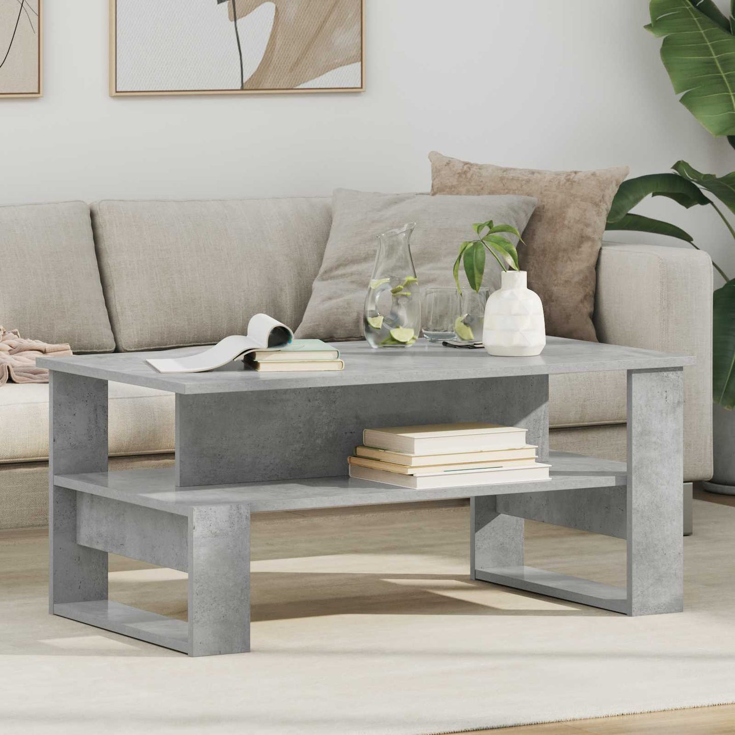 Tavolino da salotto Grigio cemento 90 x 50 x 40 cm | homemem39