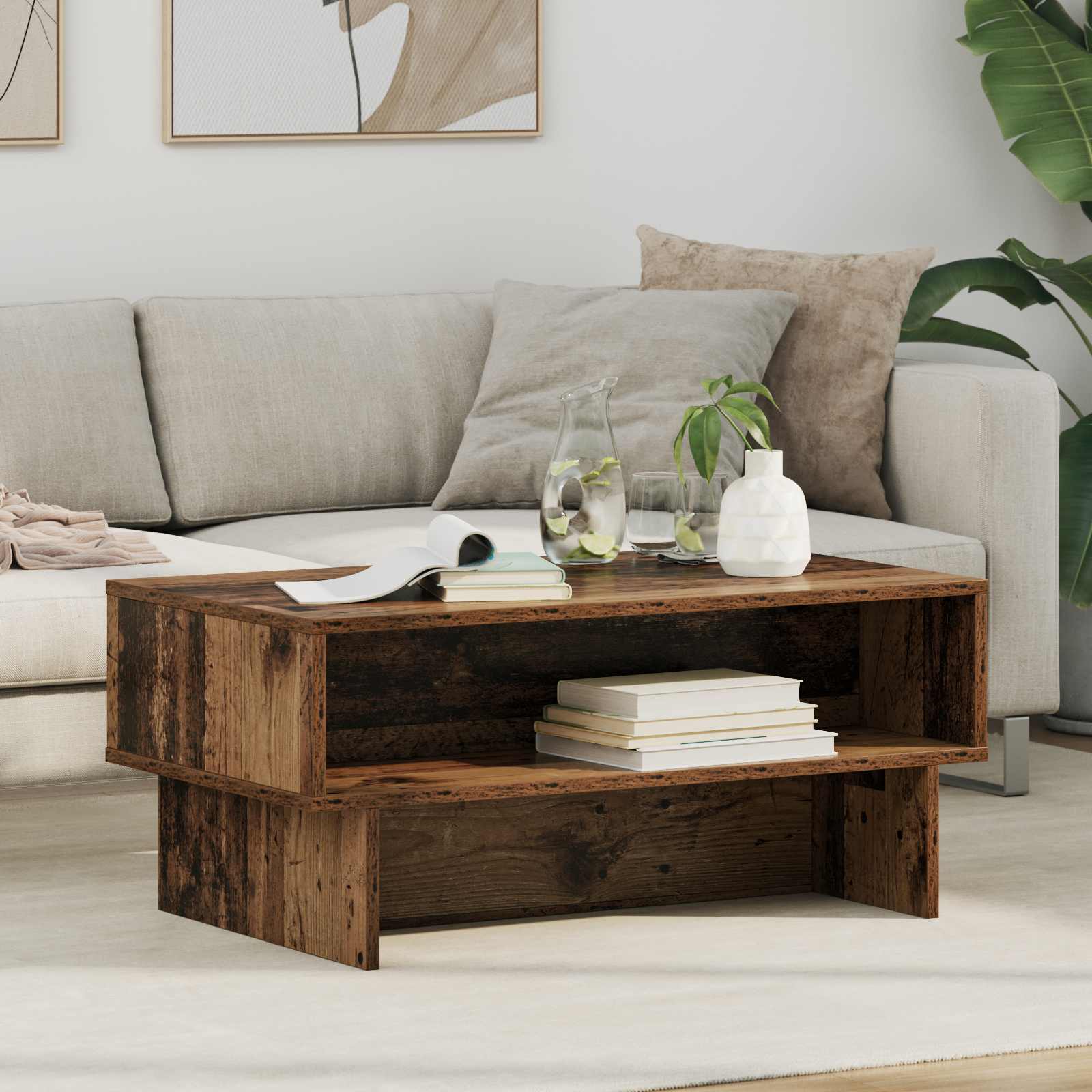 Tavolino da salotto Legno vecchio 80 x 46 x 35 cm | homemem39