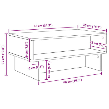 Tavolino da salotto Legno vecchio 80 x 46 x 35 cm | homemem39