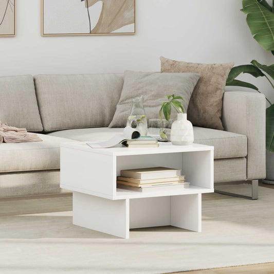 Tavolino da salotto Bianco 48 x 46 x 35 cm Legno multistrato | homemem39