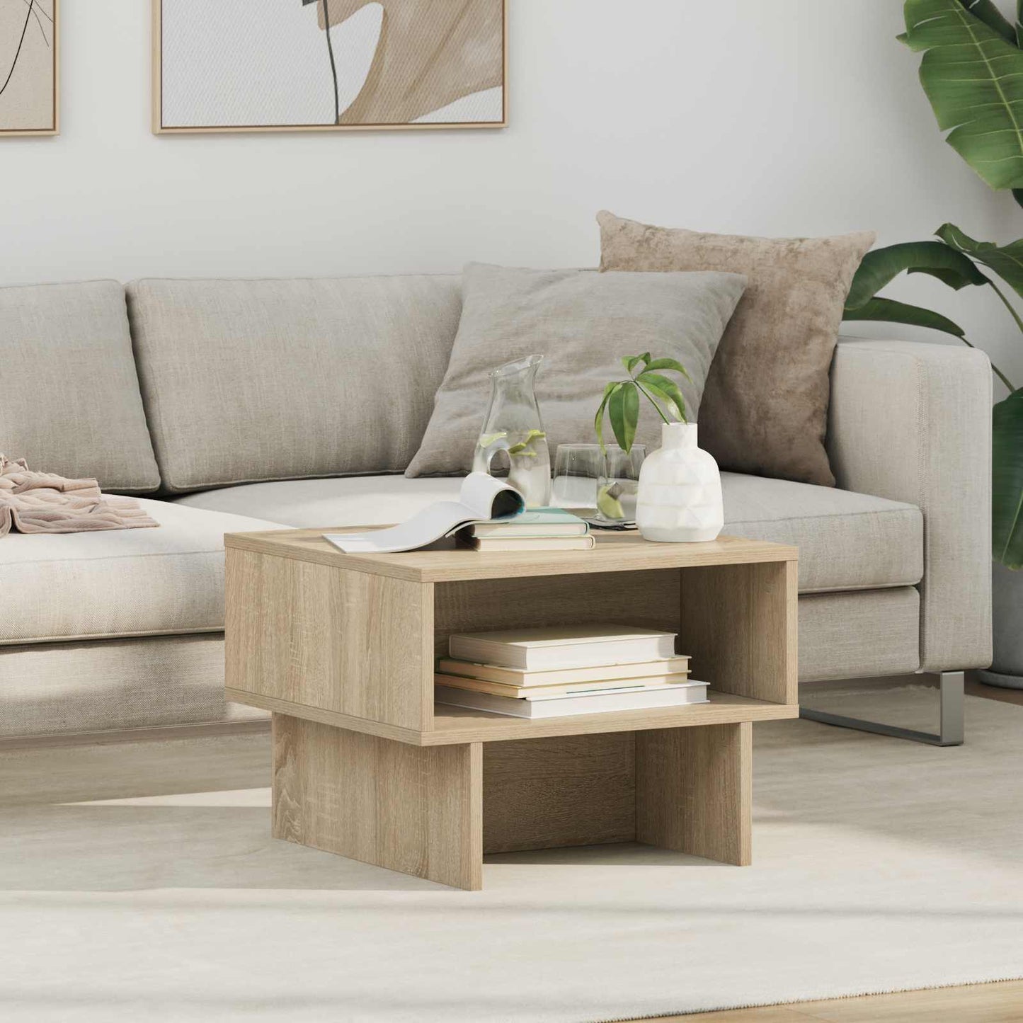 Tavolino da salotto Rovere Sonoma 48 x 46 x 35 cm | homemem39