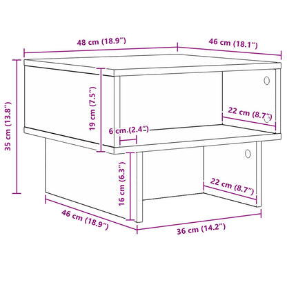 Tavolino da salotto Rovere Sonoma 48 x 46 x 35 cm | homemem39