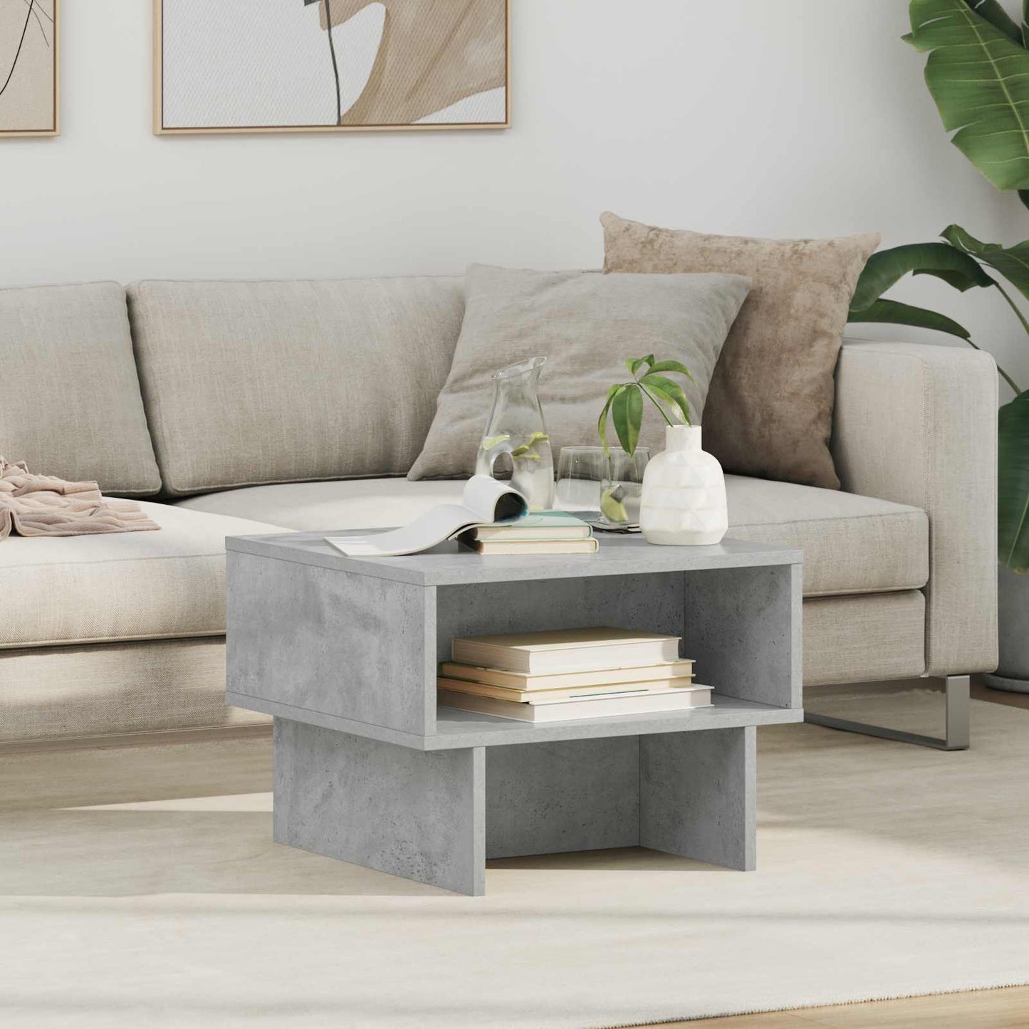 Tavolino da salotto Grigio cemento 48 x 46 x 35 cm | homemem39
