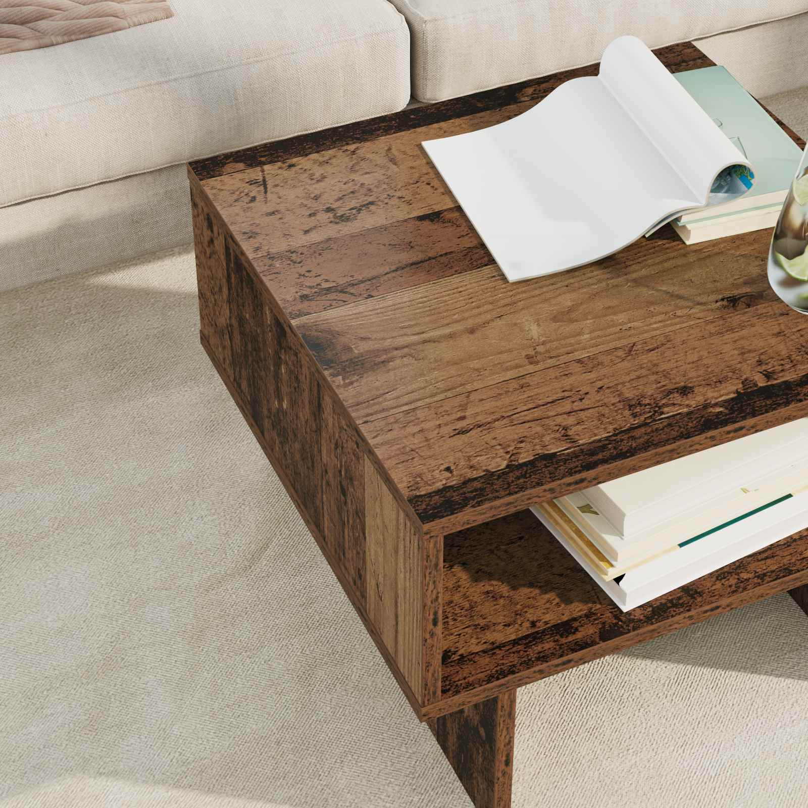 Tavolino da salotto Legno vecchio 48 x 46 x 35 cm | homemem39
