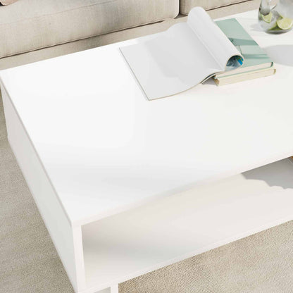 Tavolino da salotto Bianco 100 x 46 x 35 cm Legno multistrato | homemem39