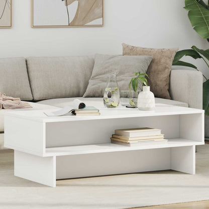 Tavolino da salotto Bianco 100 x 46 x 35 cm Legno multistrato | homemem39