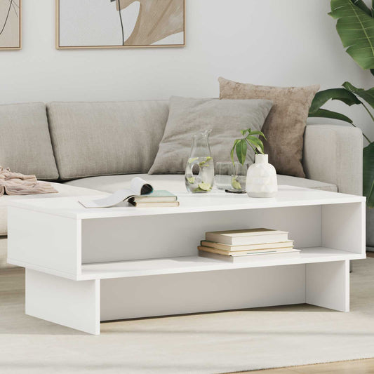 Tavolino da salotto Bianco 100 x 46 x 35 cm Legno multistrato | homemem39