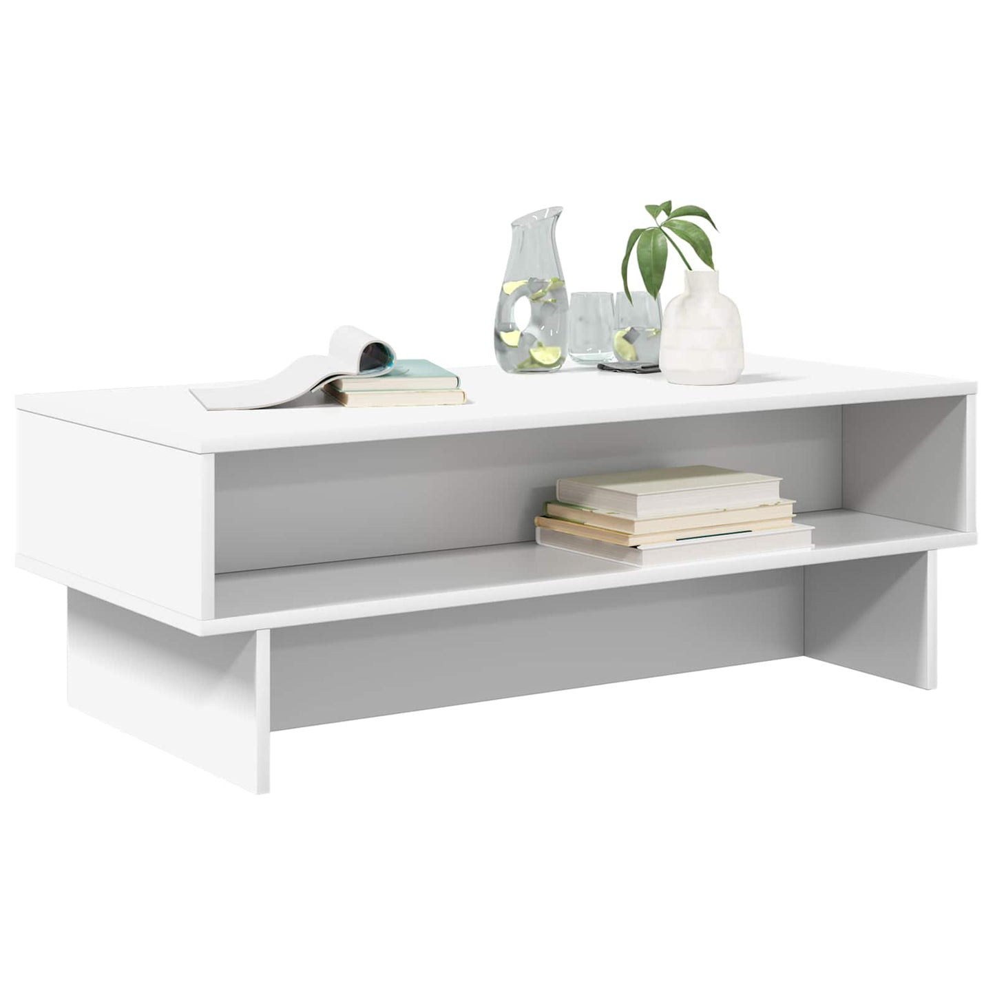 Tavolino da salotto Bianco 100 x 46 x 35 cm Legno multistrato | homemem39