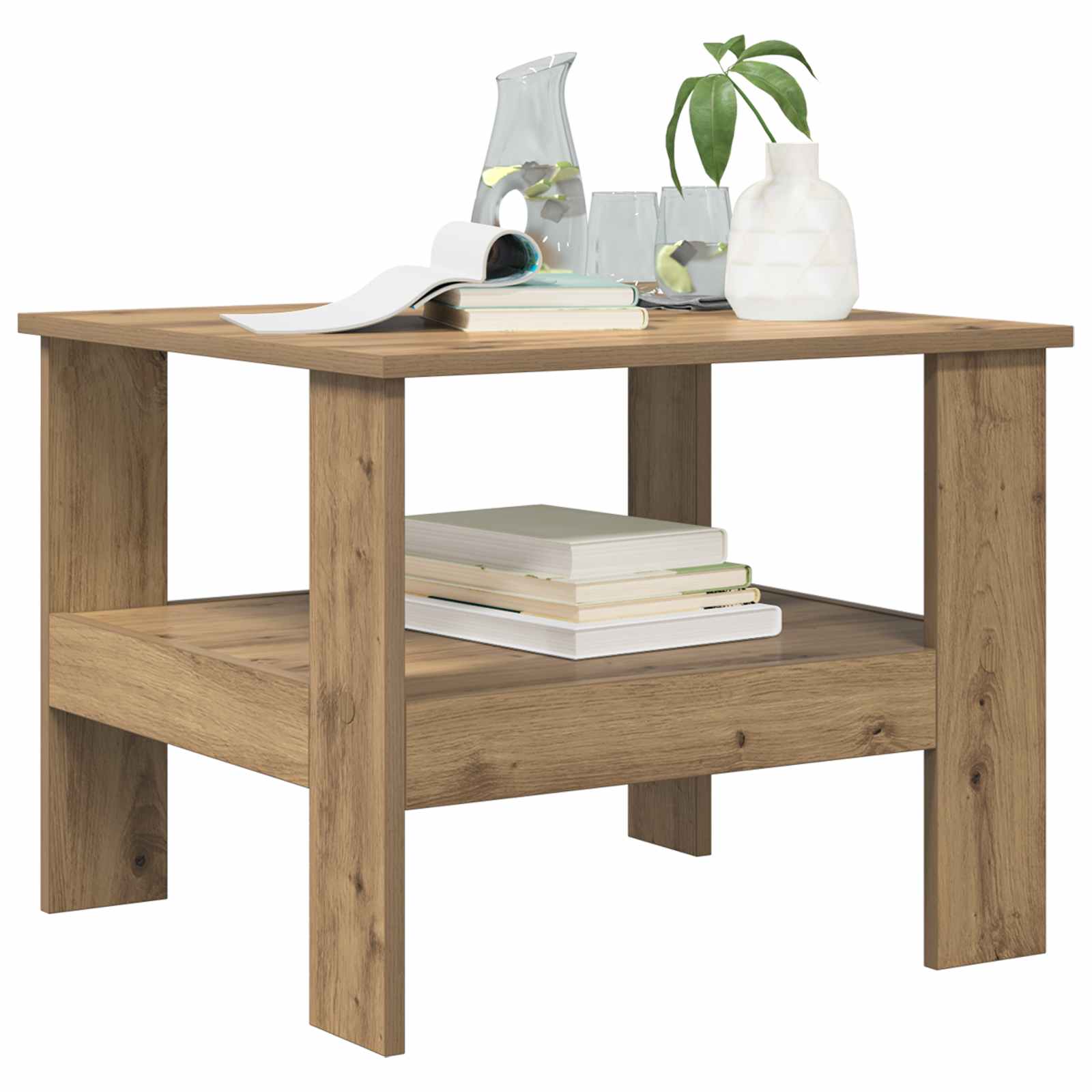 Tavolino da salotto Rovere artigianale 57 x 55 x 45 cm | homemem39