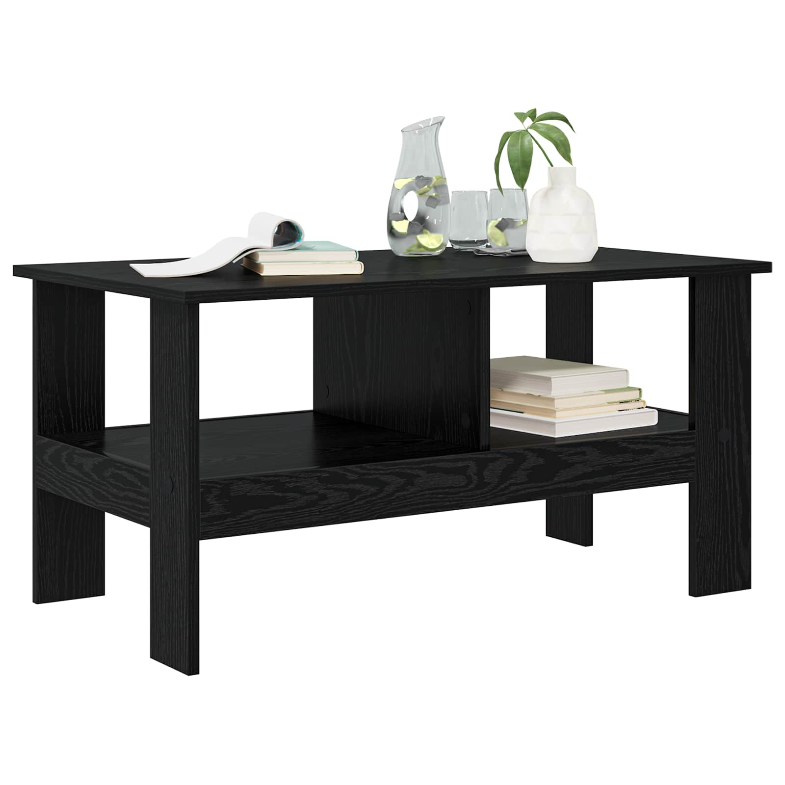 Tavolino da salotto Rovere Nero 90 x 50 x 45 cm | homemem39