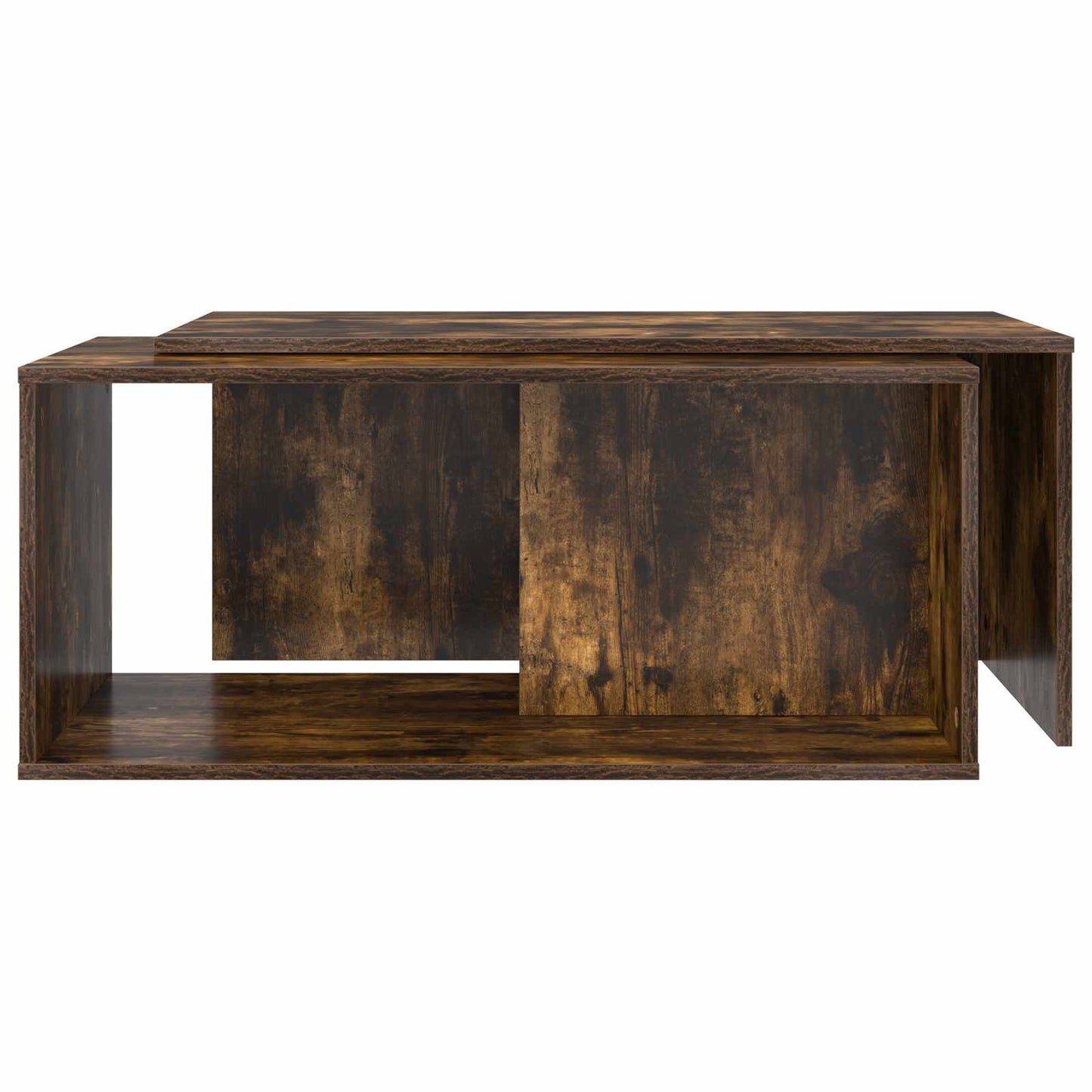 Set di Tavolini da Caffè 2 pcs Rovere fumé Legno multistrato | homemem39