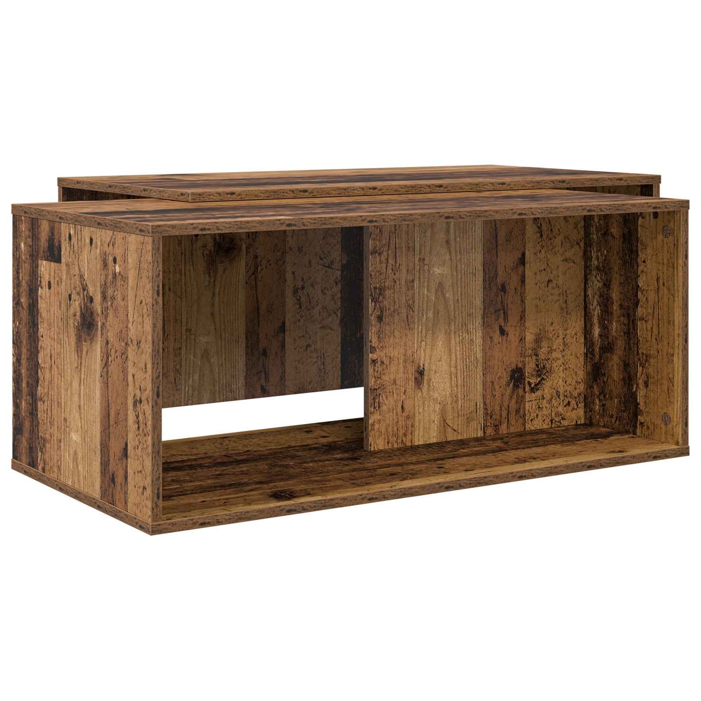 Set di Tavolini da Caffè 2 pcs Legno vecchio Legno multistrato