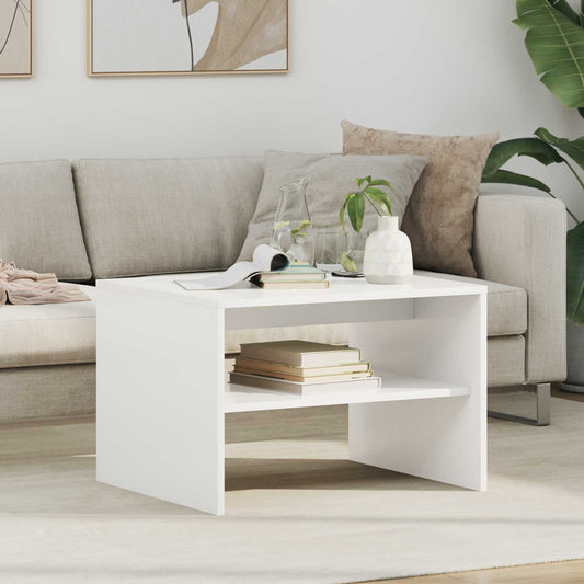 Tavolino da salotto Bianco 60 x 50 x 40 cm Legno multistrato | homemem39