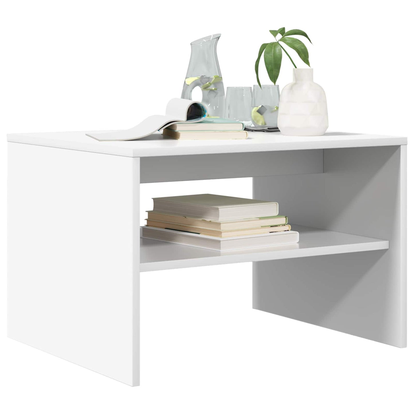 Tavolino da salotto Bianco 60 x 50 x 40 cm Legno multistrato | homemem39