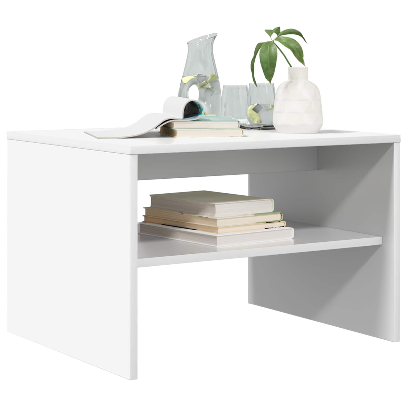Tavolino da salotto Bianco 60 x 50 x 40 cm Legno multistrato | homemem39