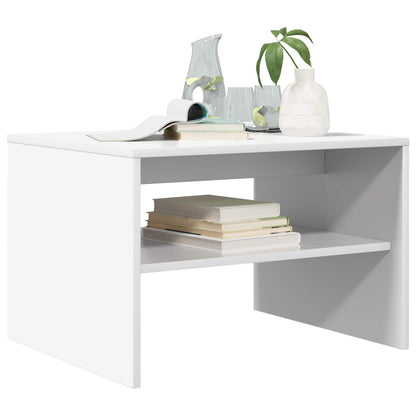 Tavolino da salotto Bianco 60 x 50 x 40 cm Legno multistrato | homemem39