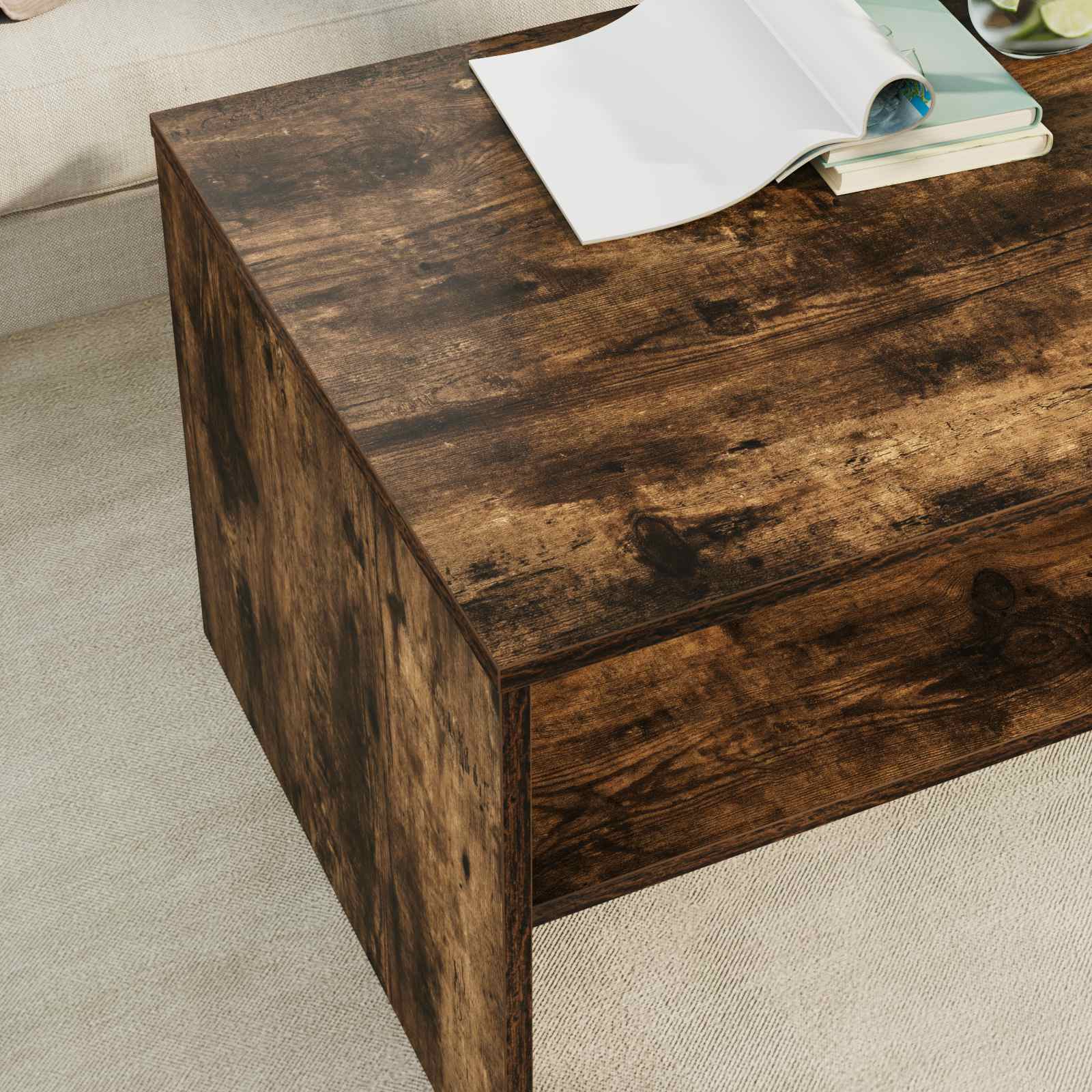 Tavolino da salotto Rovere fumé 80 x 50 x 40 cm | homemem39