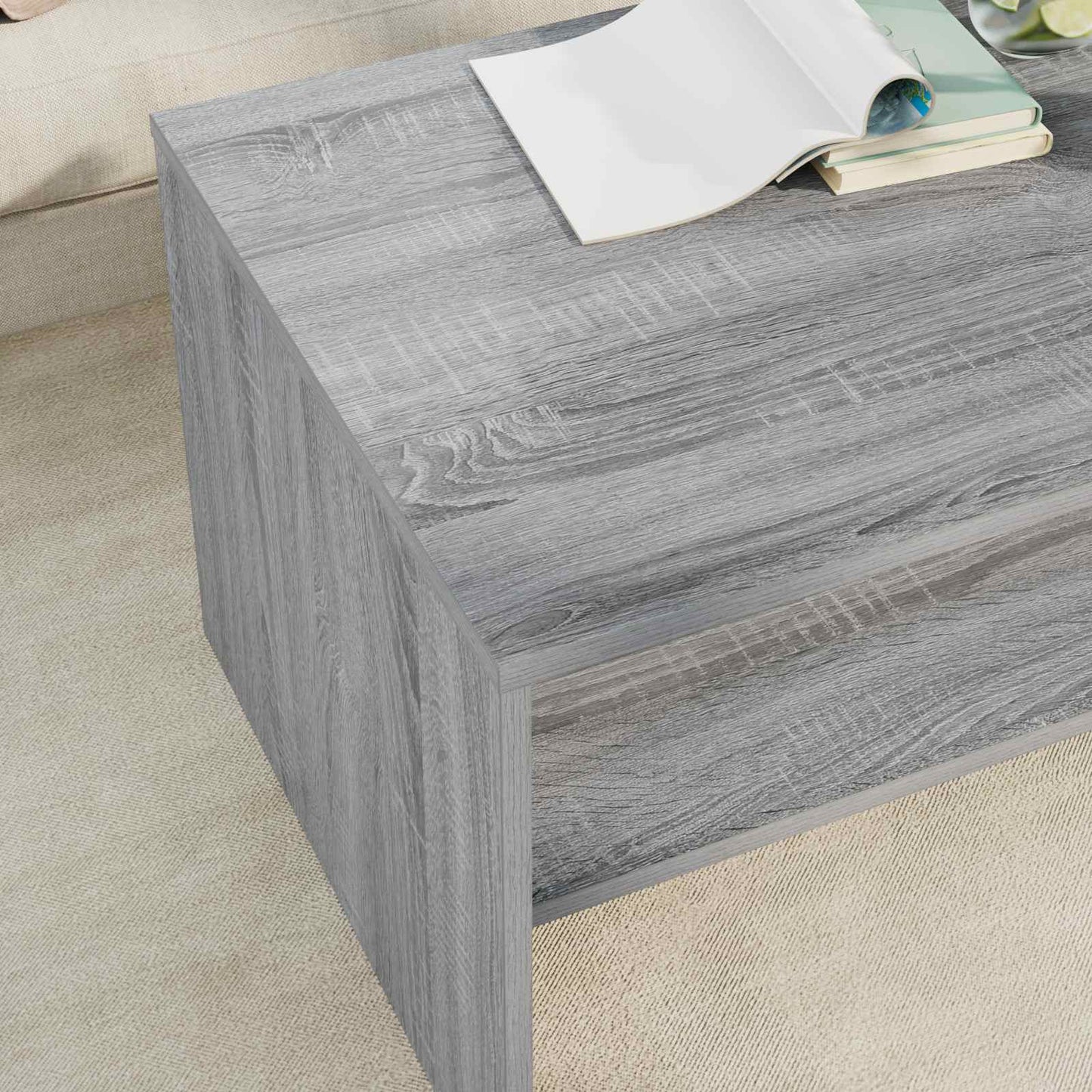 Tavolino da salotto Grigio Sonoma 80 x 50 x 40 cm | homemem39