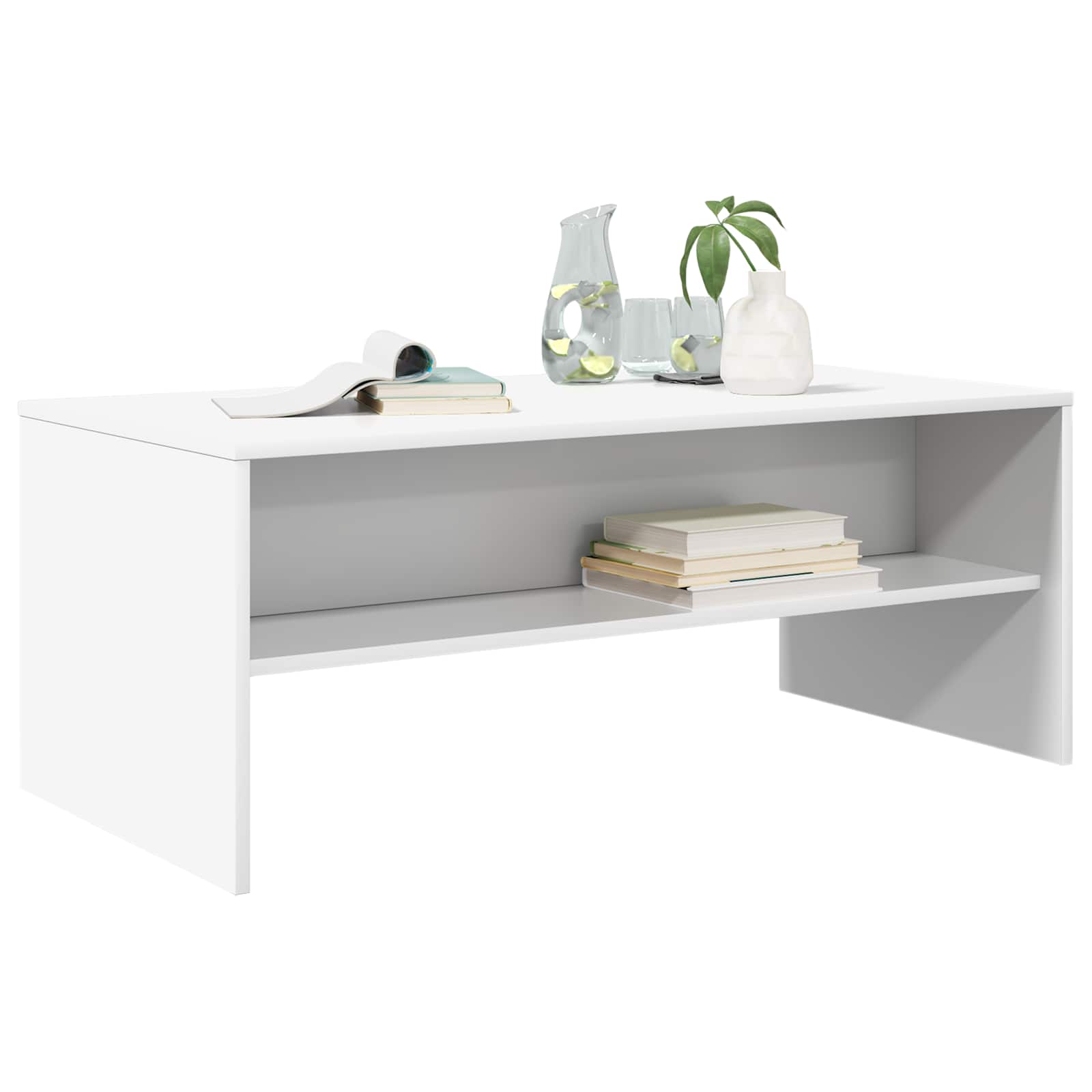 Tavolino da salotto Bianco 100 x 50 x 40 cm Legno multistrato | homemem39