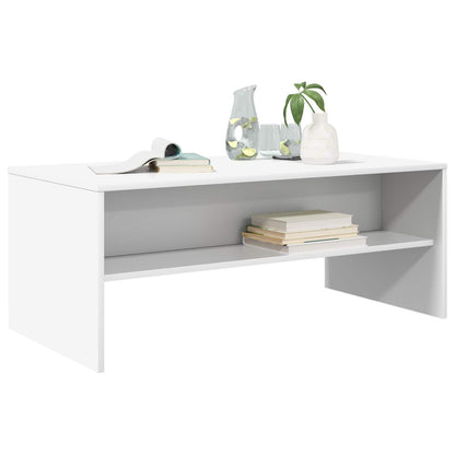 Tavolino da salotto Bianco 100 x 50 x 40 cm Legno multistrato | homemem39
