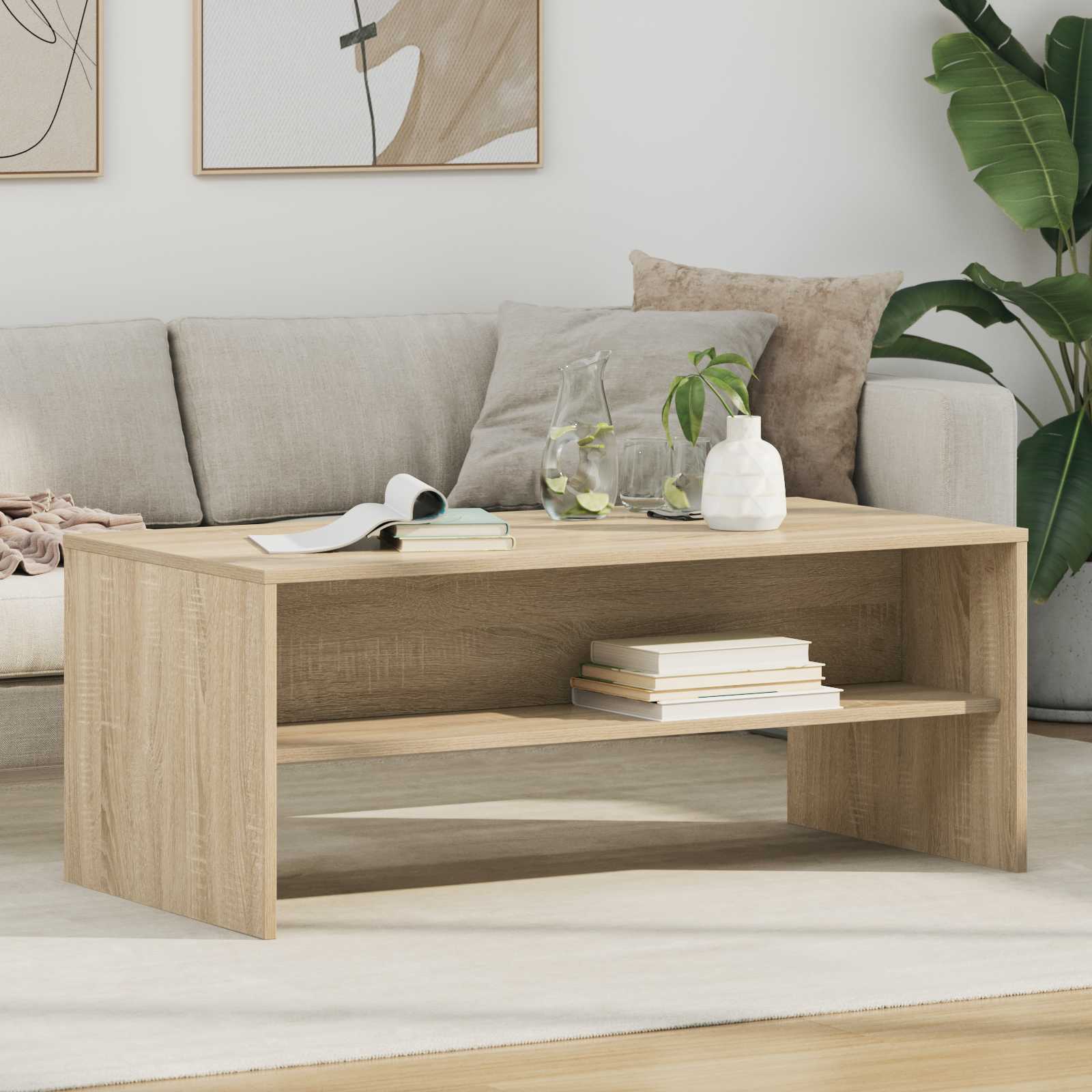 Tavolino da salotto Rovere Sonoma 100 x 50 x 40 cm | homemem39