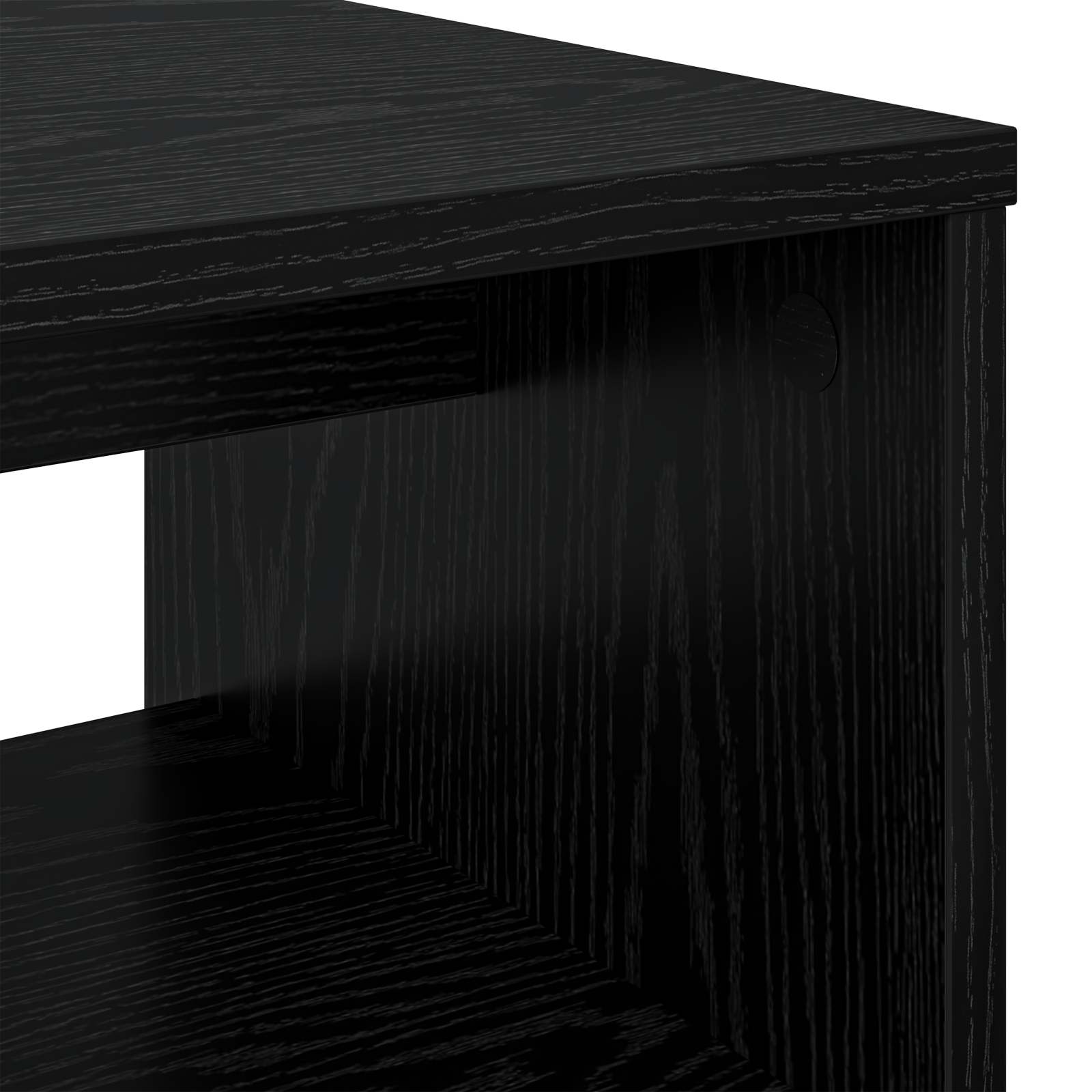 Mobile TV Rovere Nero 60 x 35 x 40 cm Legno multistrato | homemem39