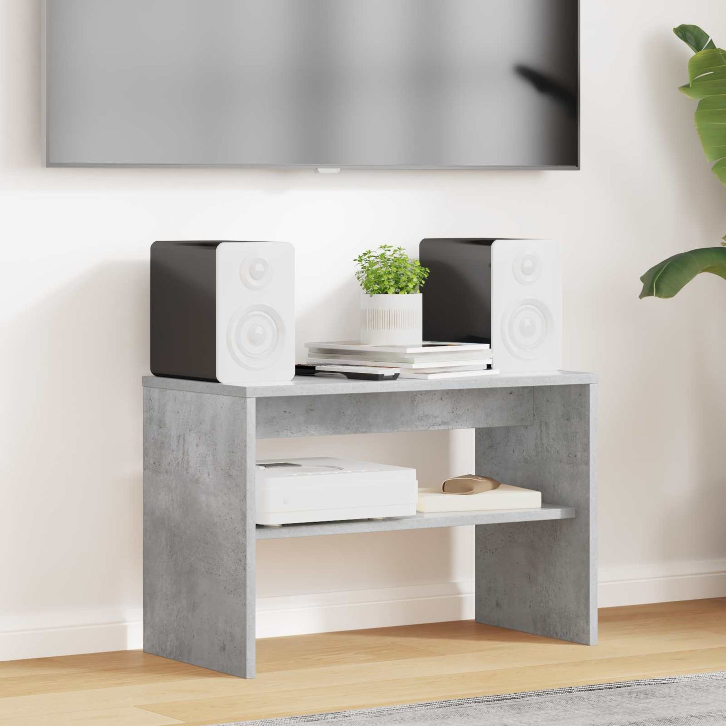 Mobile TV Grigio cemento 60 x 30 x 40 cm Legno multistrato - homemem39