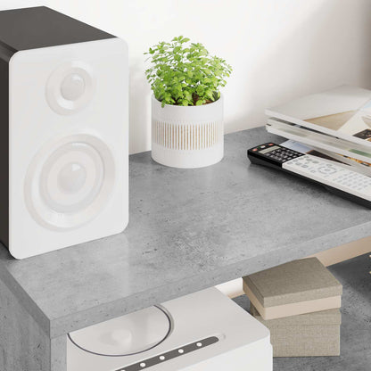 Mobile TV Grigio cemento 80 x 30 x 40 cm Legno multistrato - homemem39