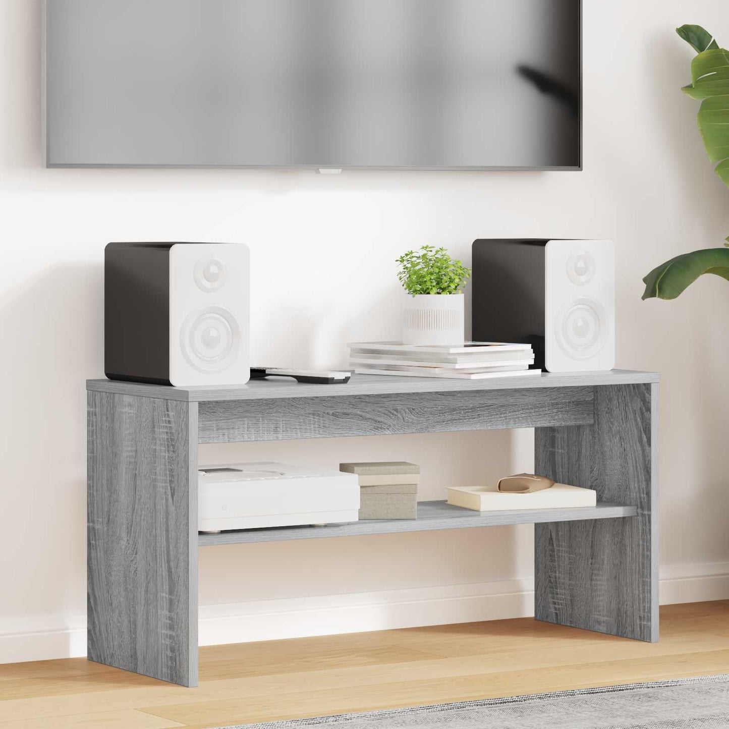 Mobile TV Grigio Sonoma 80 x 30 x 40 cm Legno multistrato - homemem39