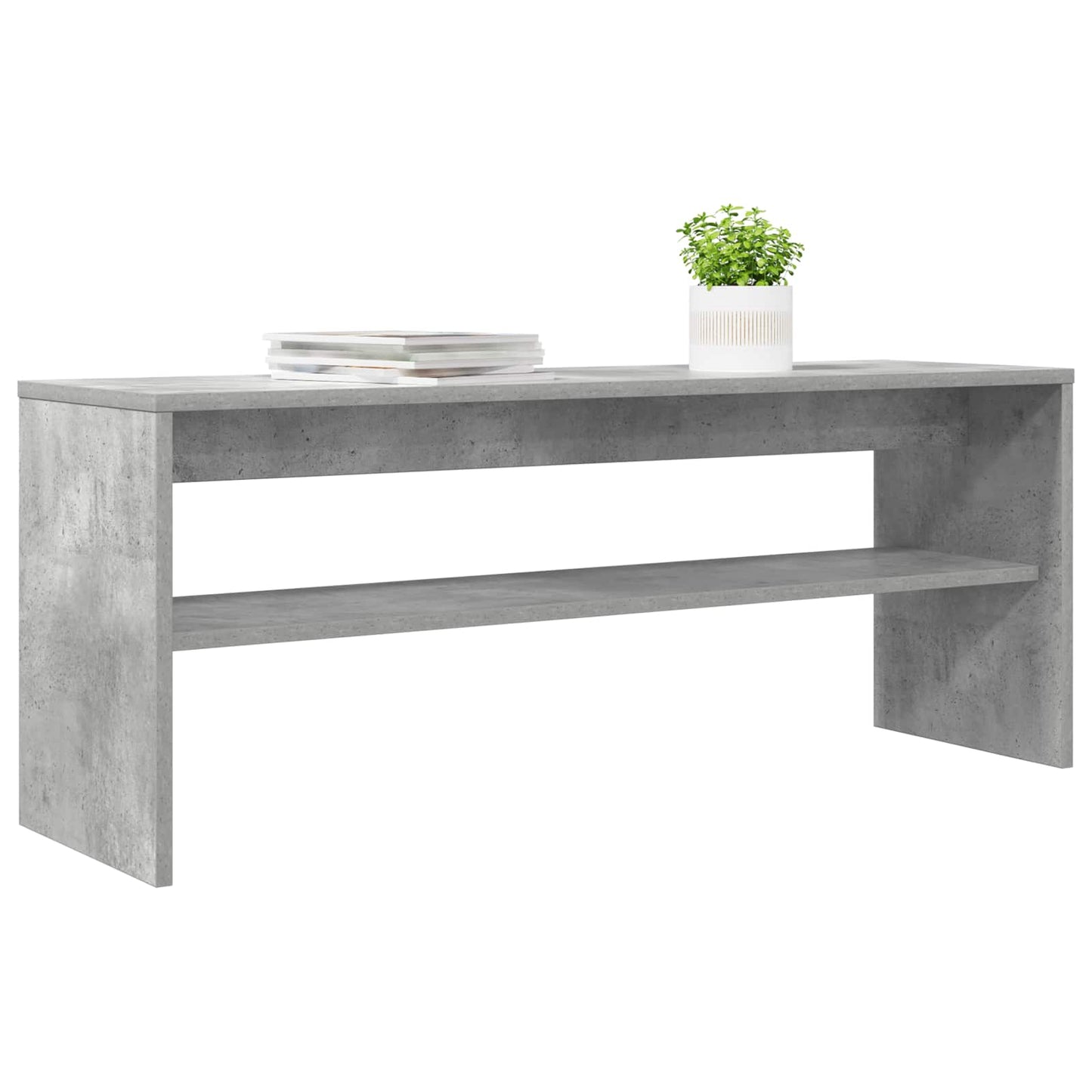 Mobile TV Grigio cemento 100 x 30 x 40 cm Legno multistrato - homemem39