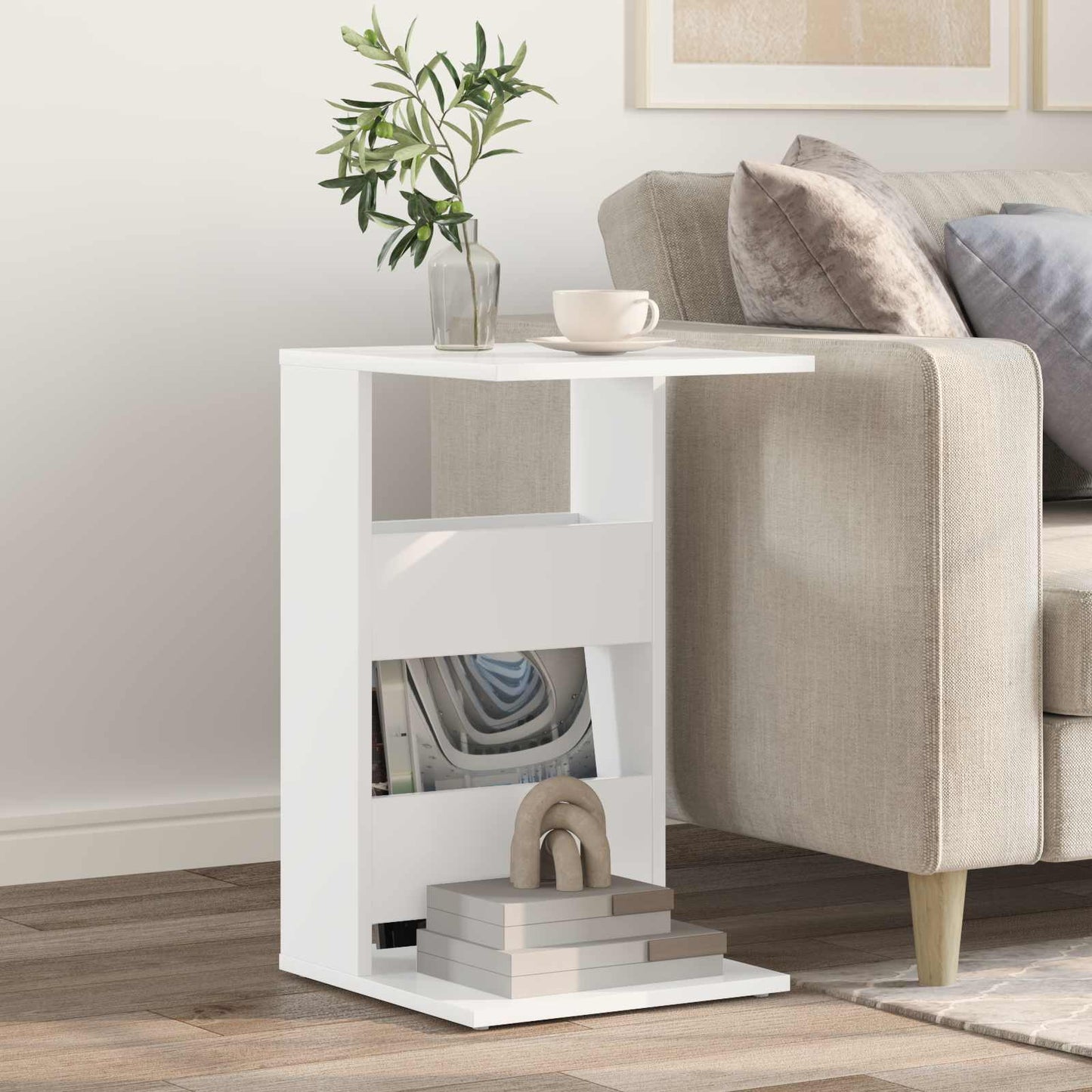Tavolo laterale Bianco 40 x 35 x 60,5 cm Legno multistrato | homemem39