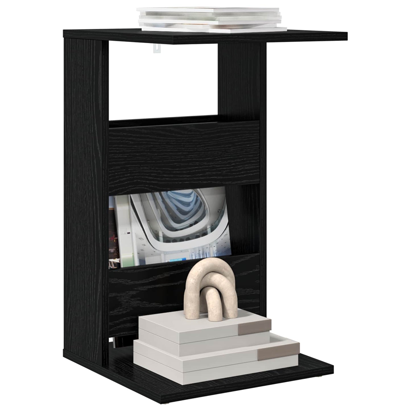 Tavolo laterale Rovere Nero 40 x 35 x 60,5 cm Legno multistrato | homemem39