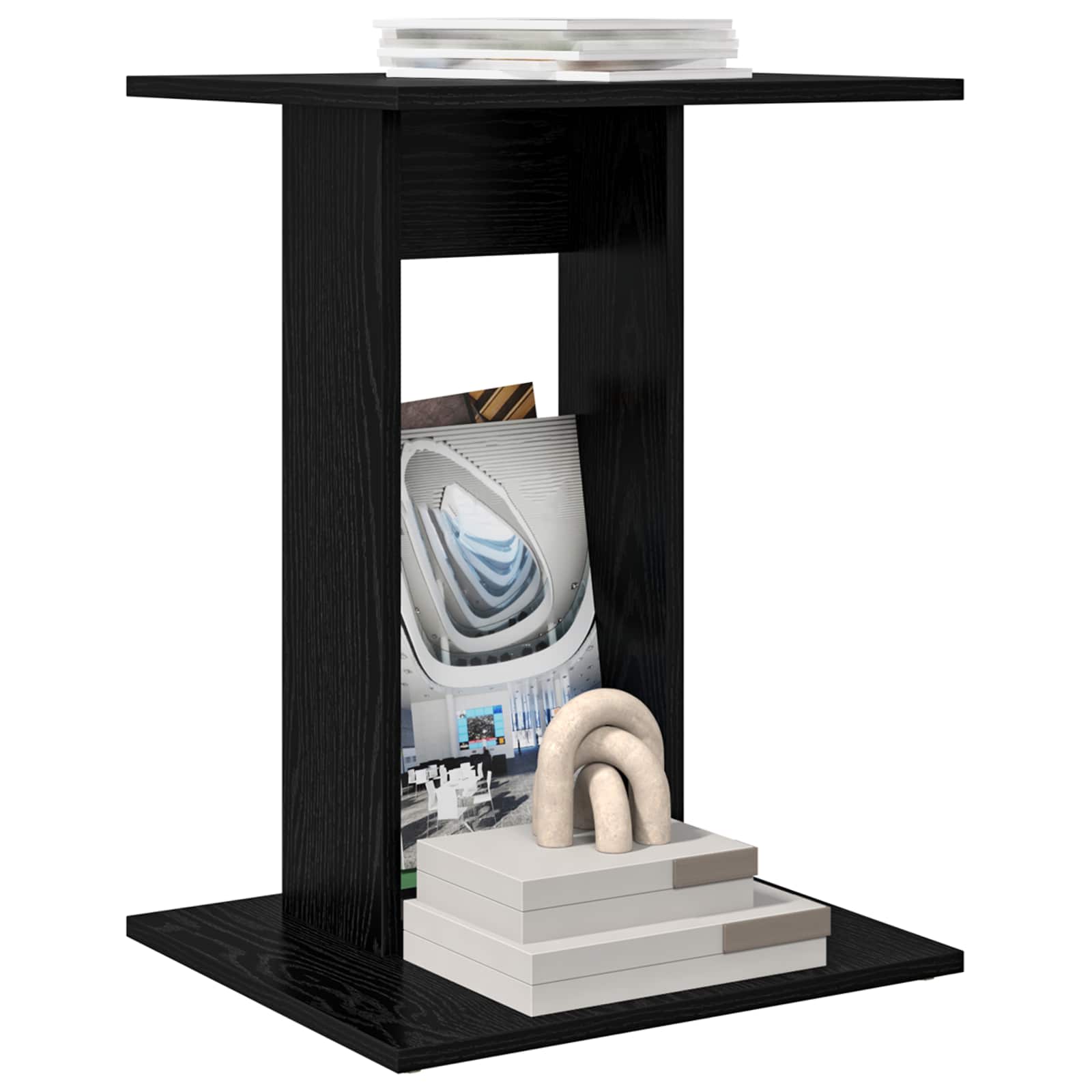 Tavolo laterale Rovere Nero 45 x 40 x 62,5 cm Legno multistrato - homemem39