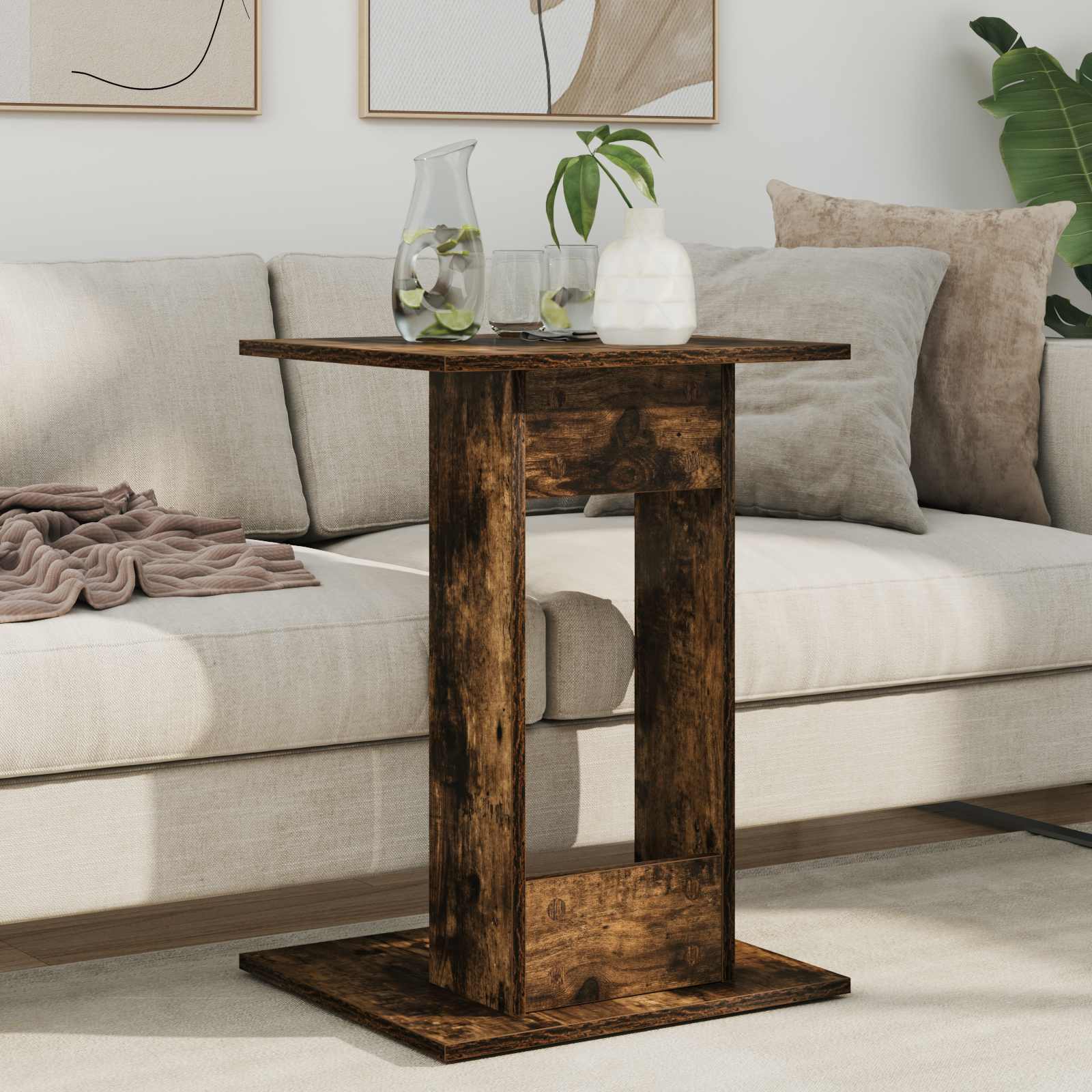 Tavolo laterale Rovere fumé 45 x 40 x 62,5 cm Legno multistrato | homemem39