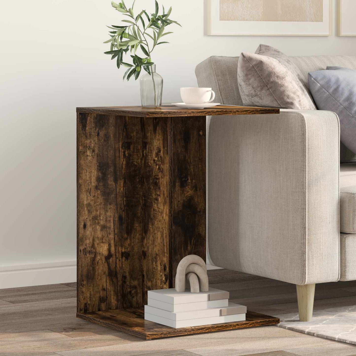 Tavolo laterale Rovere fumé 45 x 40 x 62,5 cm Legno multistrato | homemem39