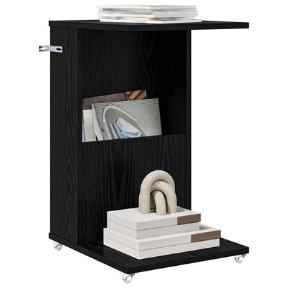 Tavolo laterale Rovere Nero 40 x 35 x 60 cm Legno multistrato | homemem39