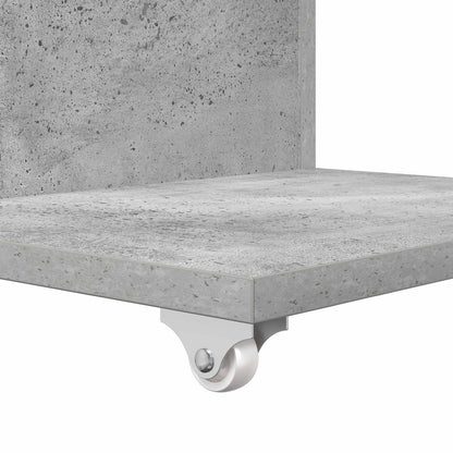 Tavolo laterale con ruota Grigio cemento 40 x 35 x 60 cm | homemem39